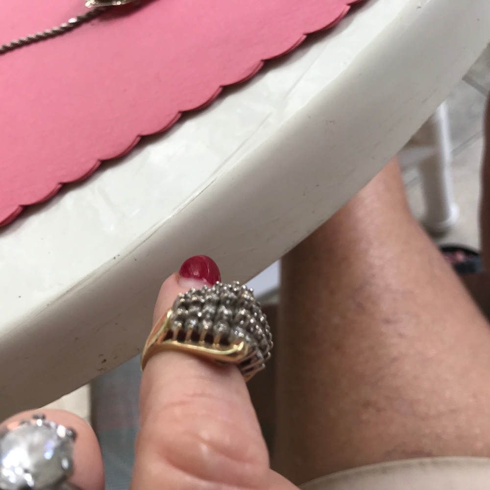SOLD SOLD SOLD : DIAMOND RING Sz 7 7.6 GRAMS - Picture 7 of 8